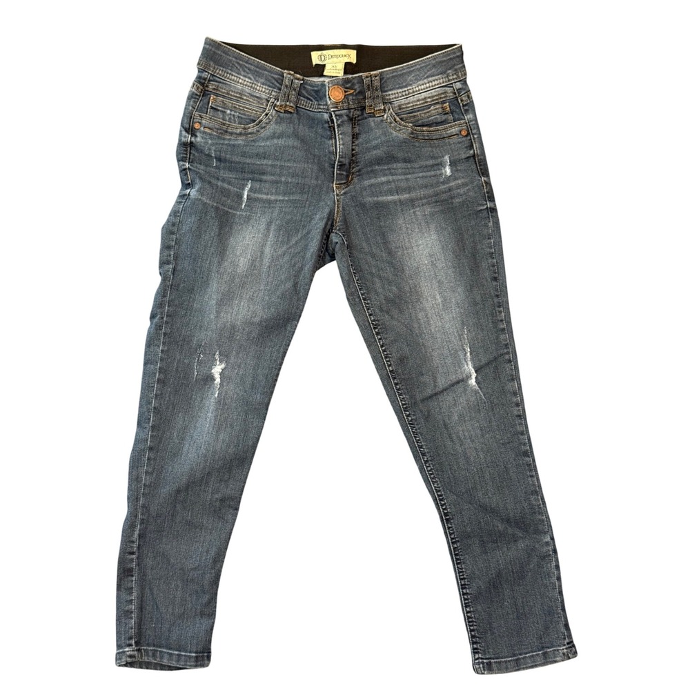 Democracy Absolution Jeans Women 8 Blue Excellent Distressed Skinny Fit B1210XHB